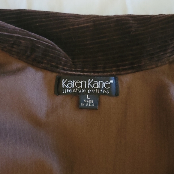 KAREN KANE Corduroy Zippered Jacket L - Picture 6 of 11